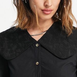 Oversized Collar Smock Dress